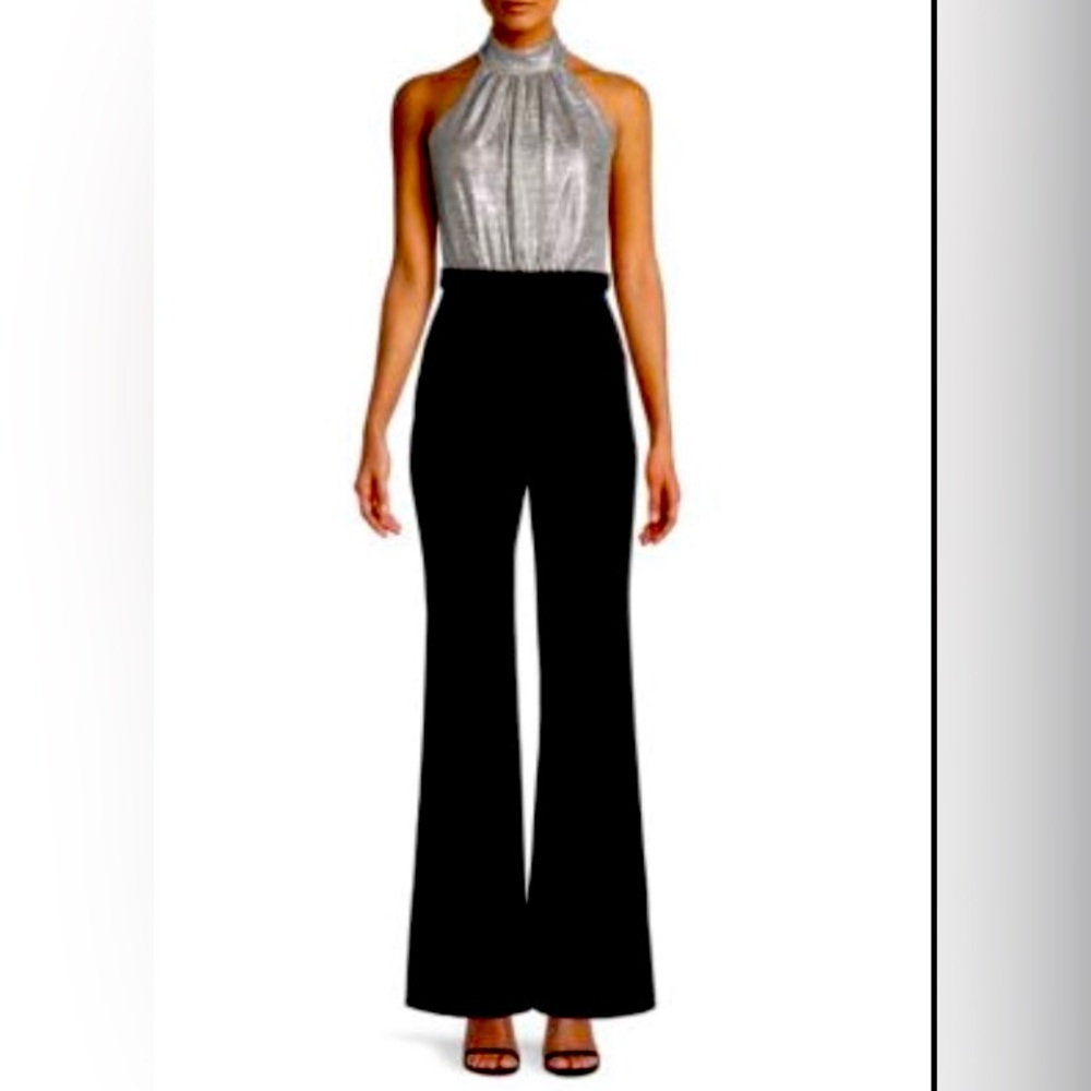NWT Black Halo By
Laurel Berman
Genesis
Jumpsuit
Size 16
Grey Metallic & Black
